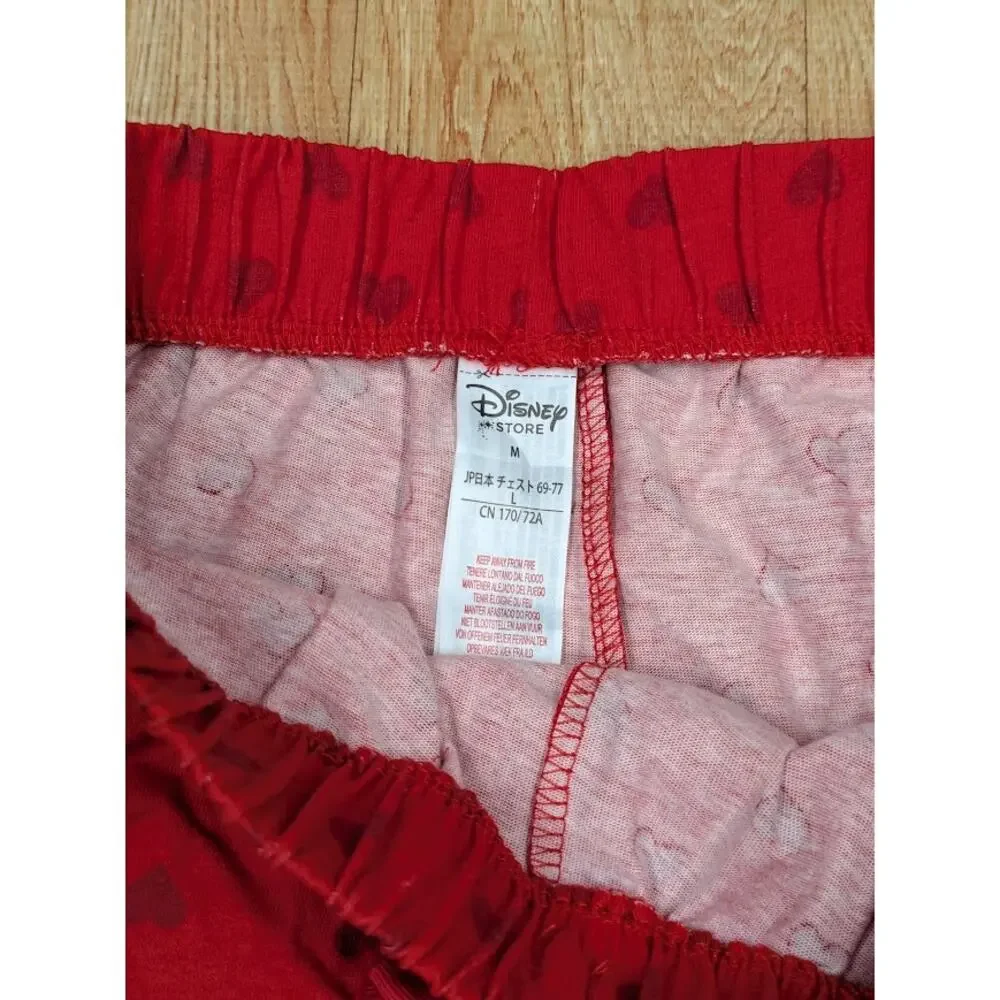 Disney Store Mickey Mouse Red Hearts Women's Sleep Lounge Shorts Medium - Picture 5 of 5